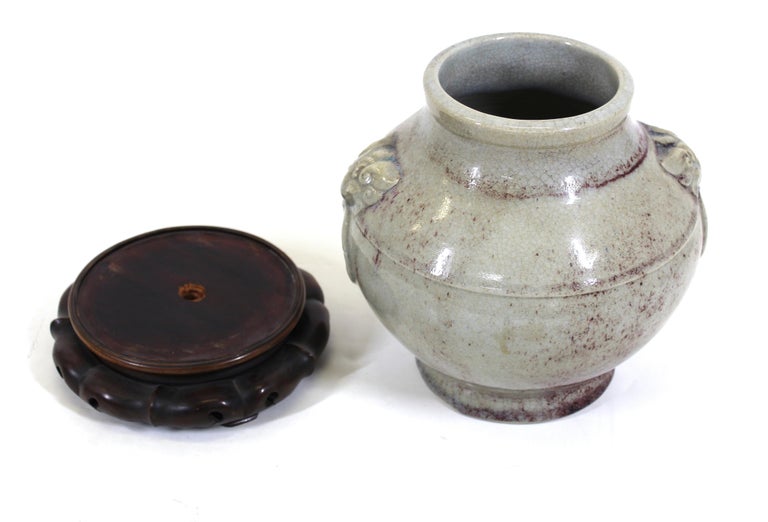 Chinese Qing Style Celadon Ceramic Jar Vase For Sale 5