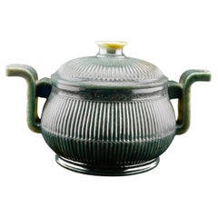 Encensoir et couvercle chinois en Jade Greene & Greene, dynastie Qing