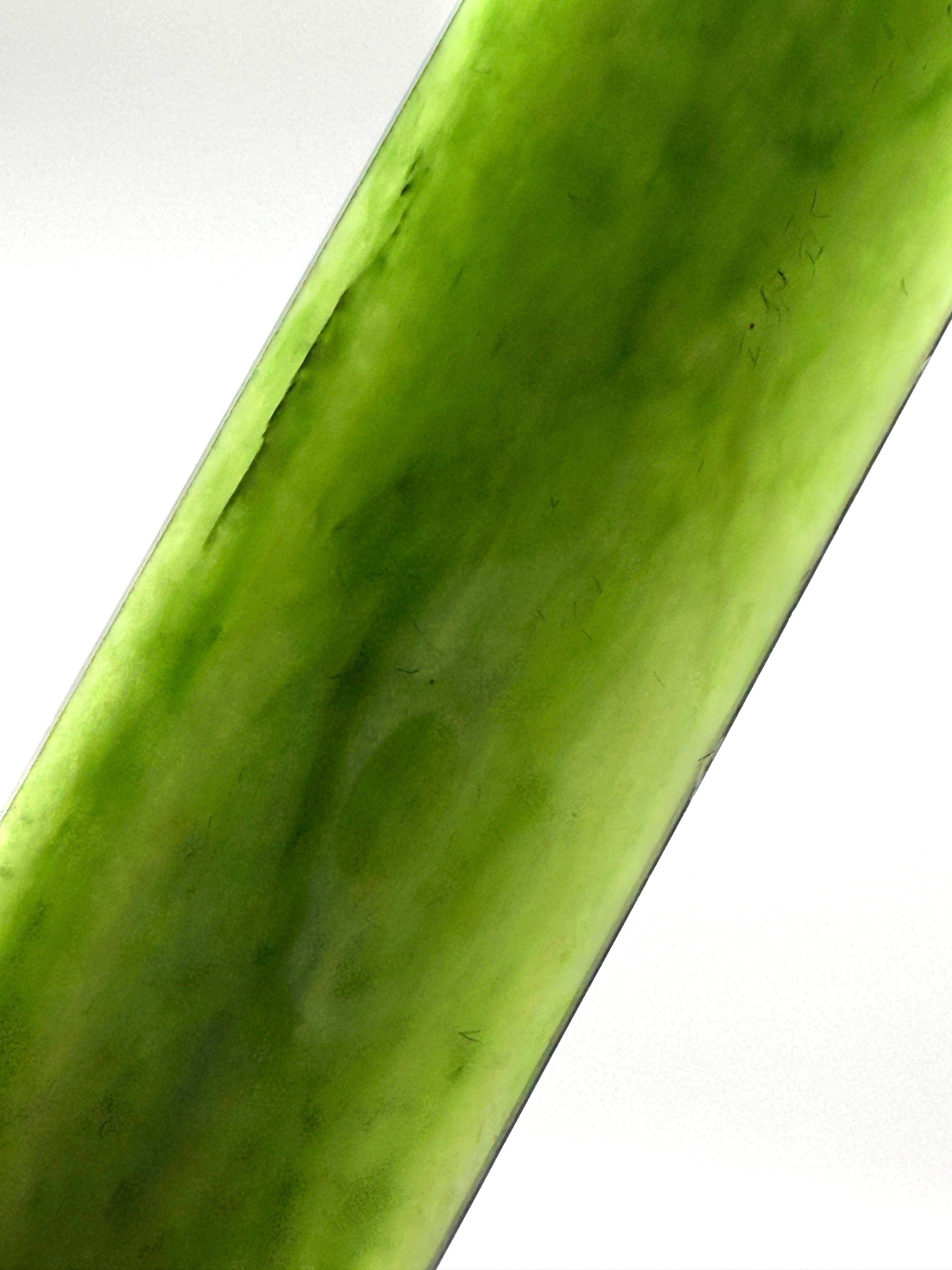Chinese Spinach Jade and Gold Page Turner with a small Agate Page Turner For Sale 6