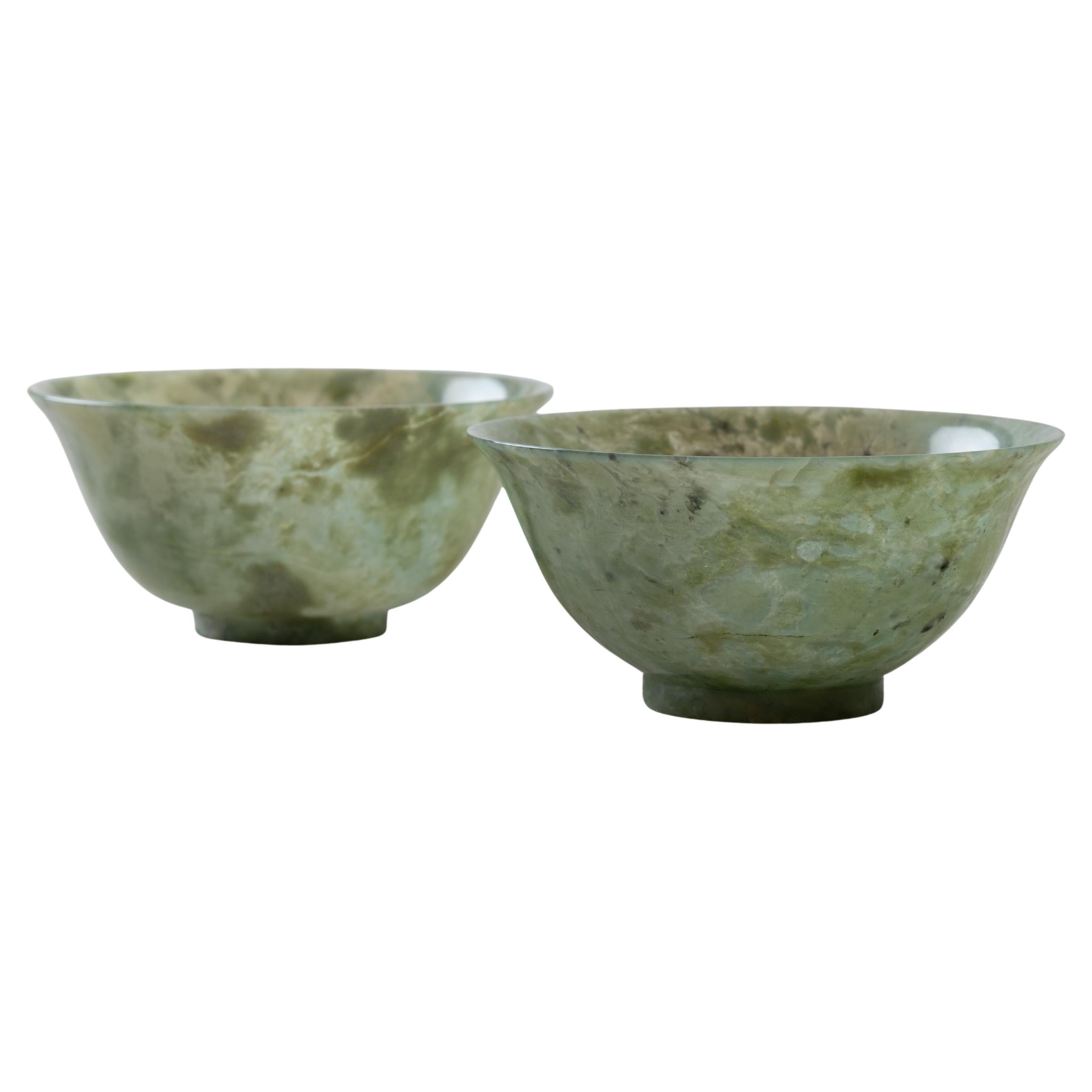 Chinese Spinach Jade Bowls