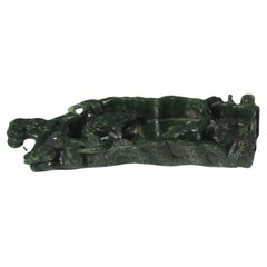 Chinese Spinach Jade Brush Washer