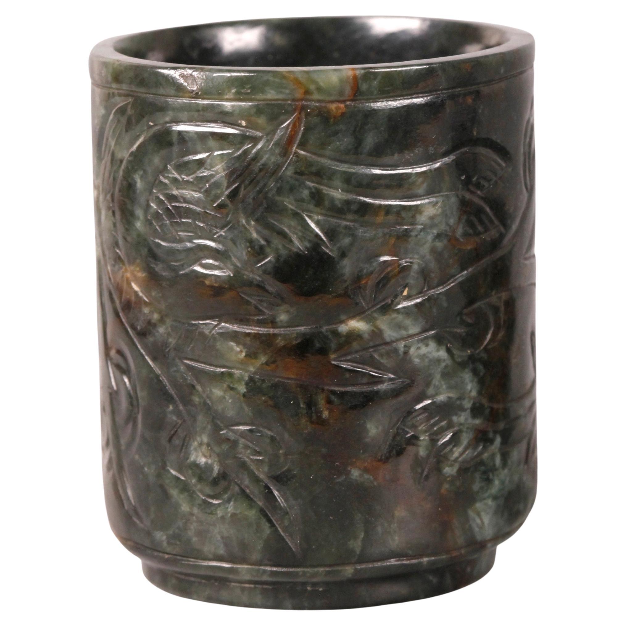 Chinese spinach jade cup