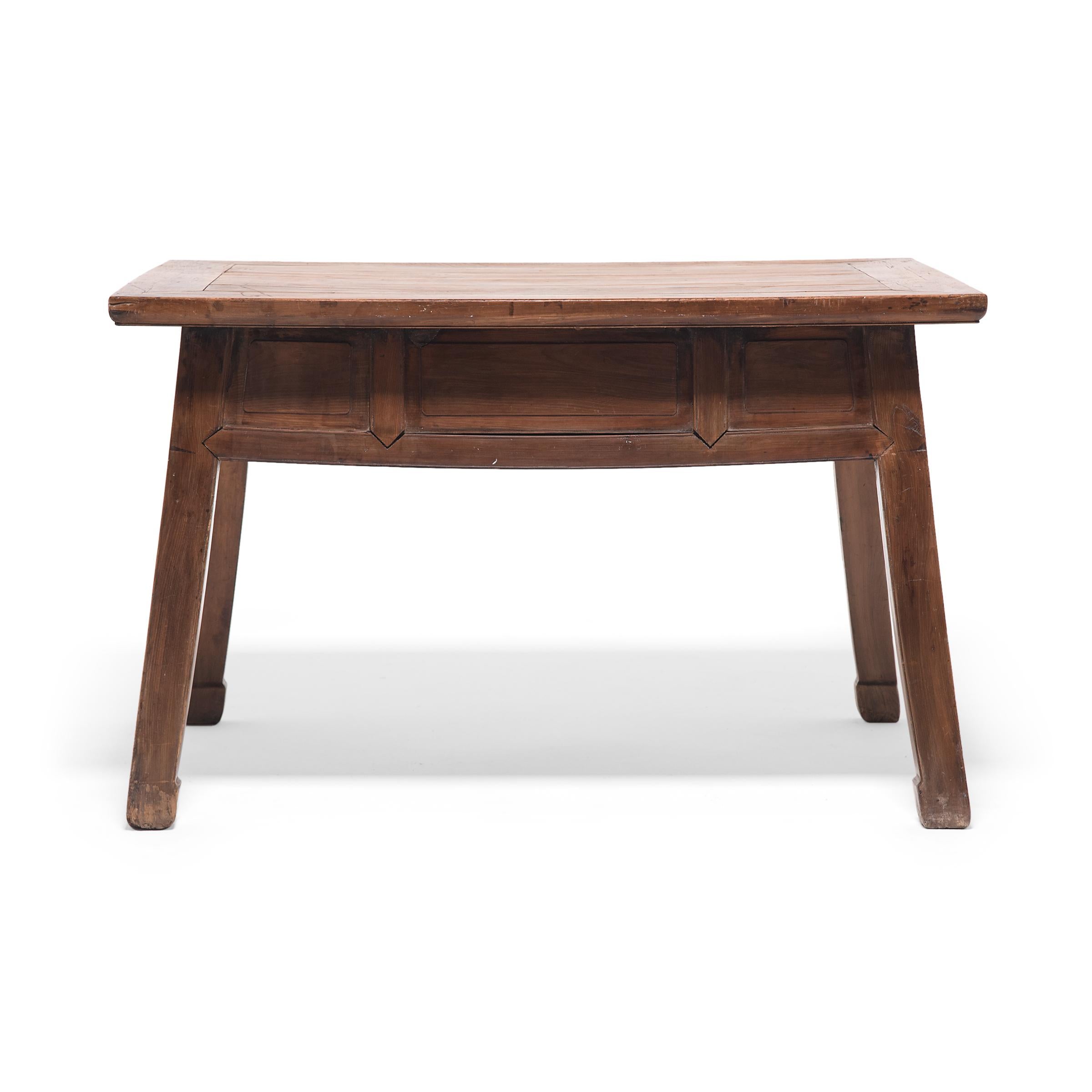 Qing Chinese Splayed Leg Cypress Table, circa 1850 For Sale
