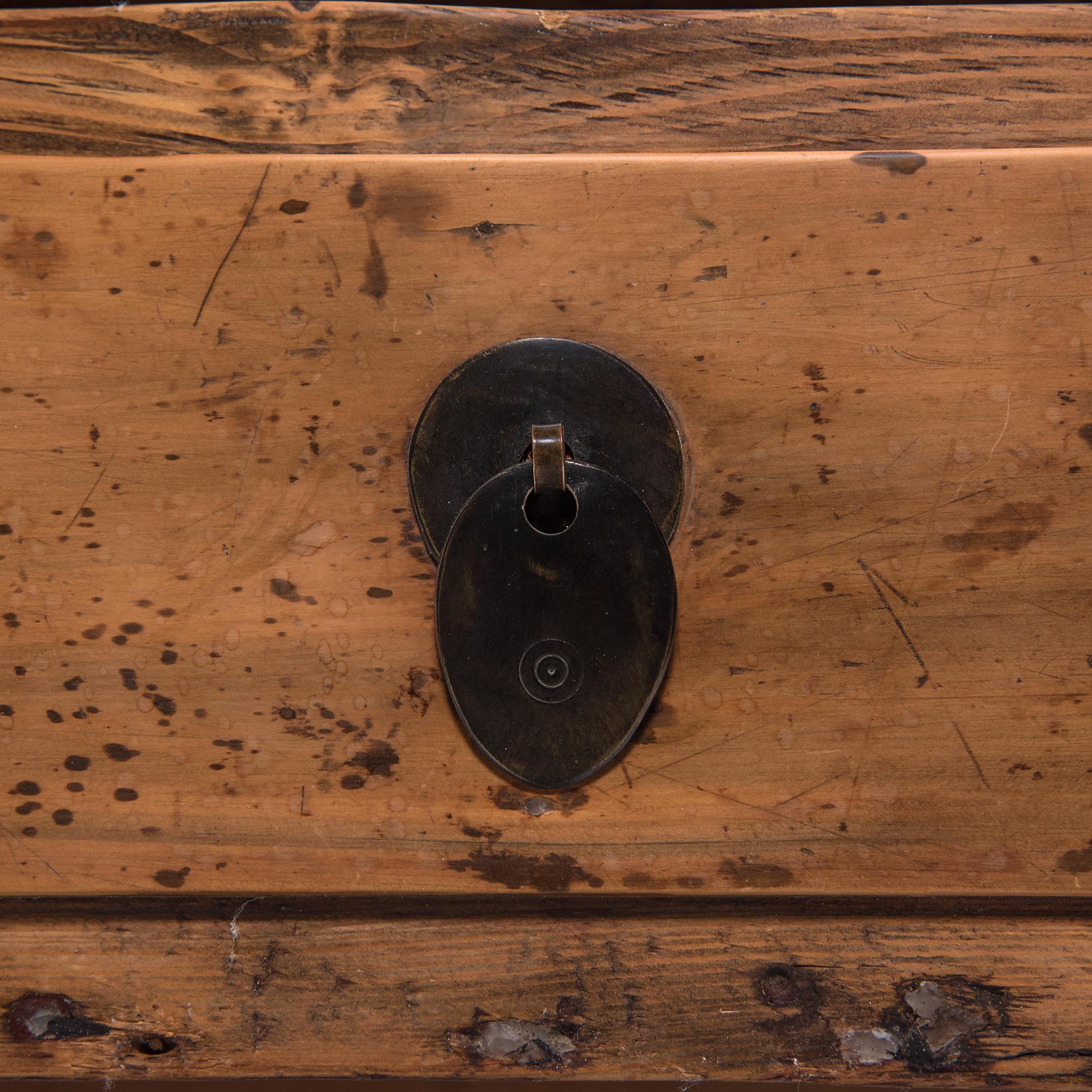 Chinese Splayed Leg Cypress Table, circa 1850 For Sale 4