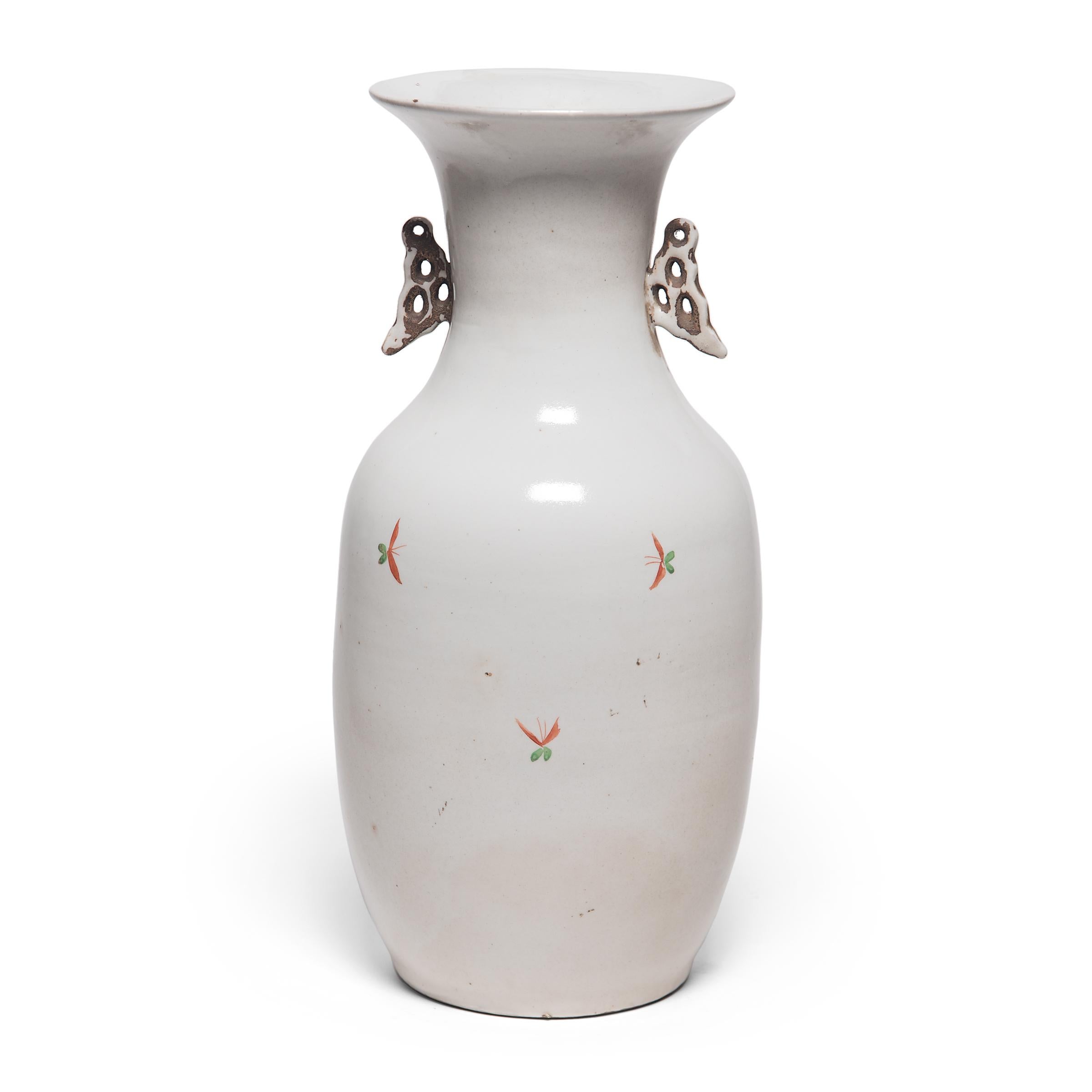 Qing Vase à queue de phénix de printemps chinois:: vers 1900 en vente
