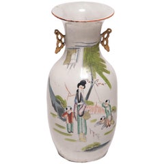 Chinese Springtime Phoenix Tail Vase, circa 1900