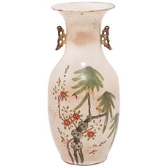 Used Chinese Springtime Phoenix Tail Vase, c. 1900