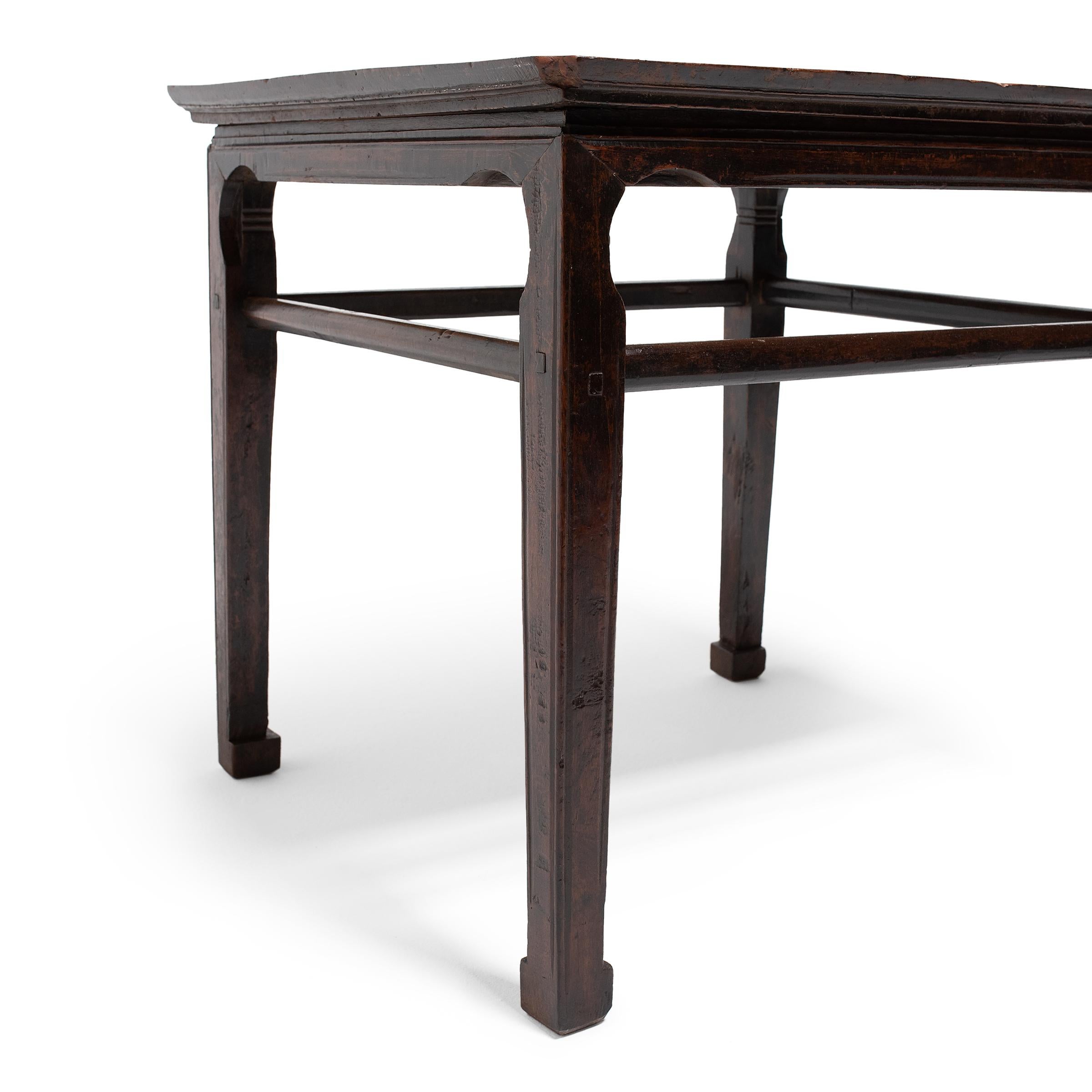 Chinese Square Burlwood Table, c. 1850 For Sale 1