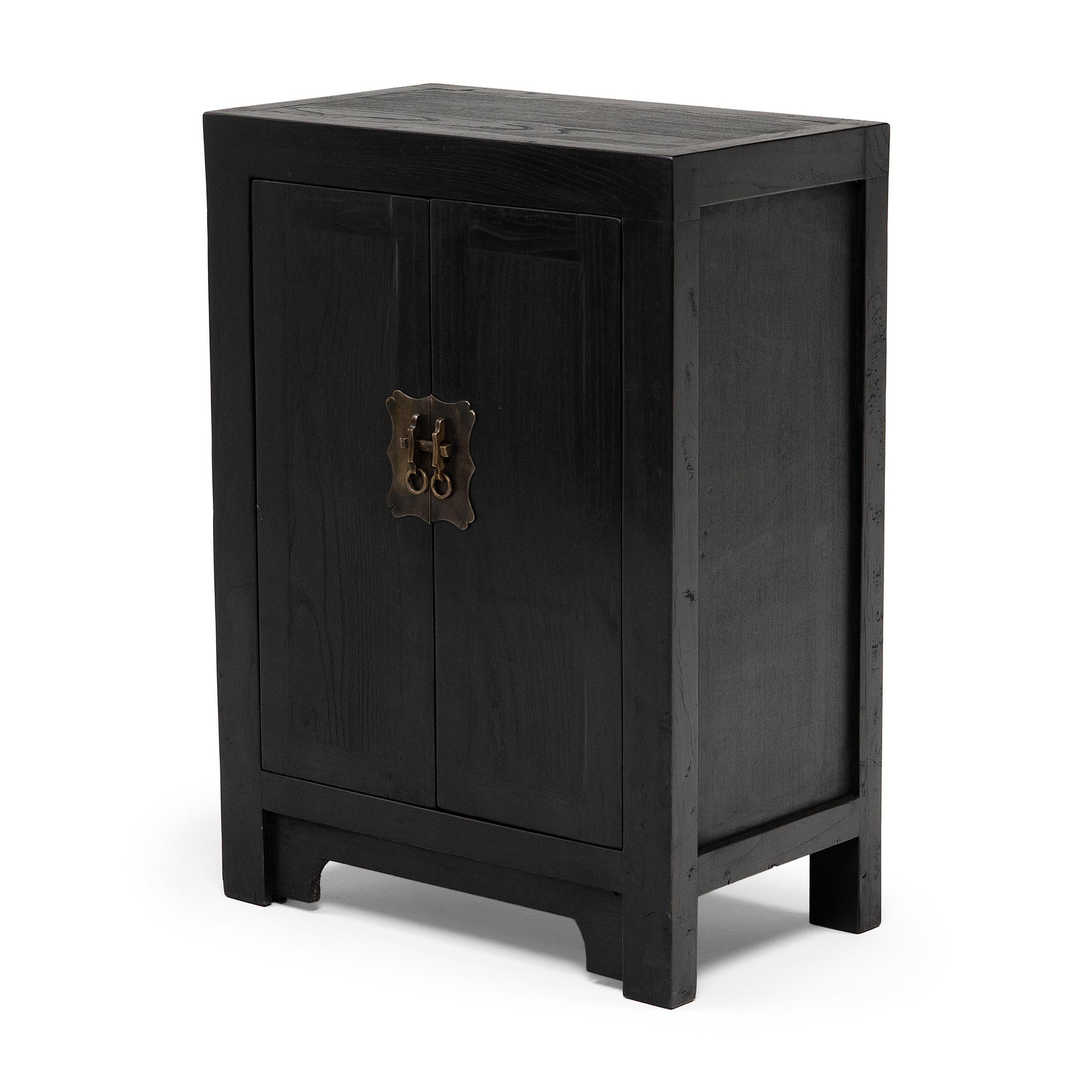 Chinese Export Chinese Square Corner Locking Cabinet For Sale