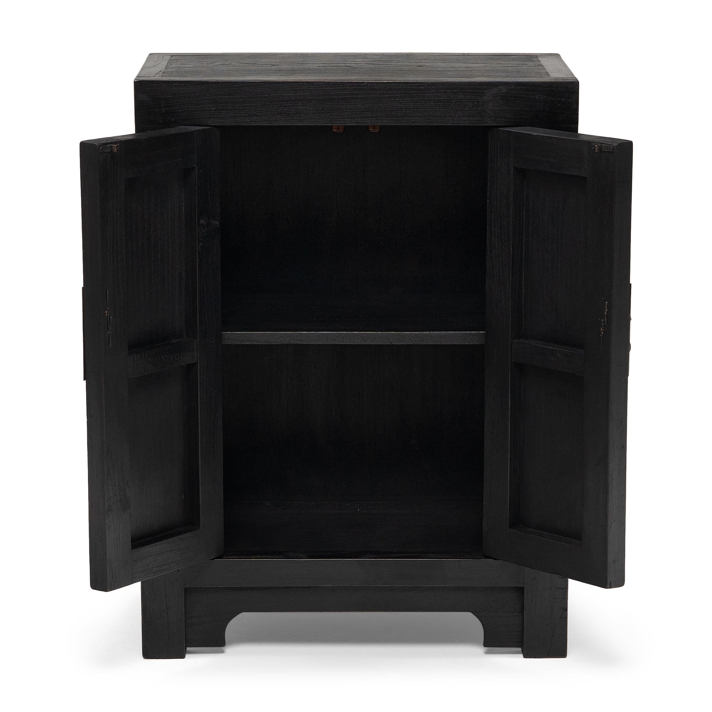 Contemporary Chinese Square Corner Locking Cabinet For Sale