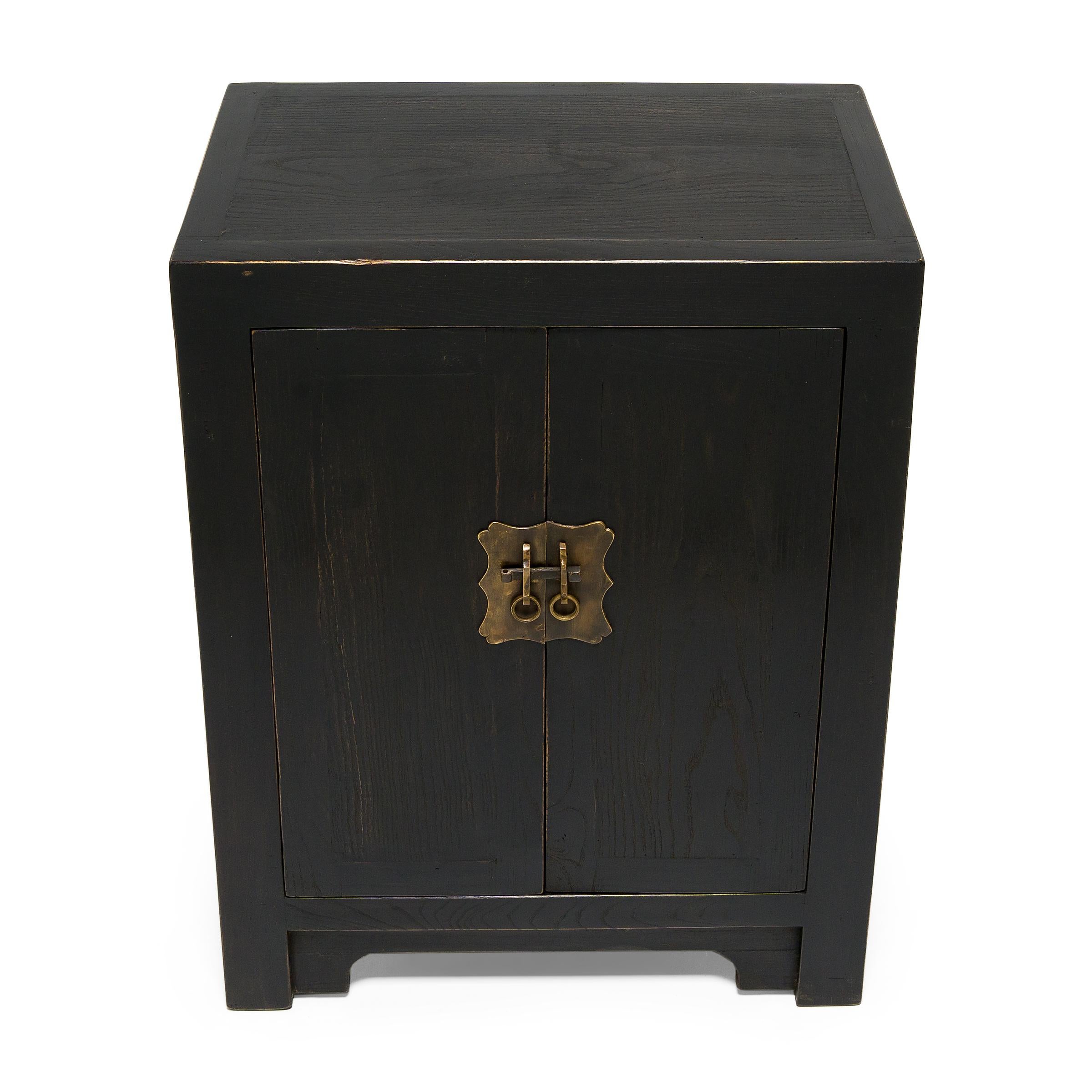 Contemporary Chinese Square Corner Locking Chest For Sale