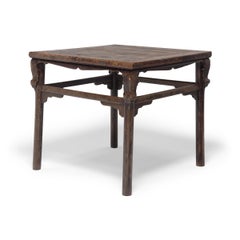 Chinese Square Display Table with Scroll Corners, circa 1850