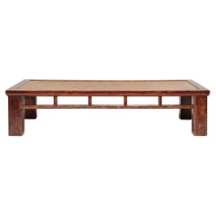 Chinese Square Leg Woven Top Daybed, c. 1900