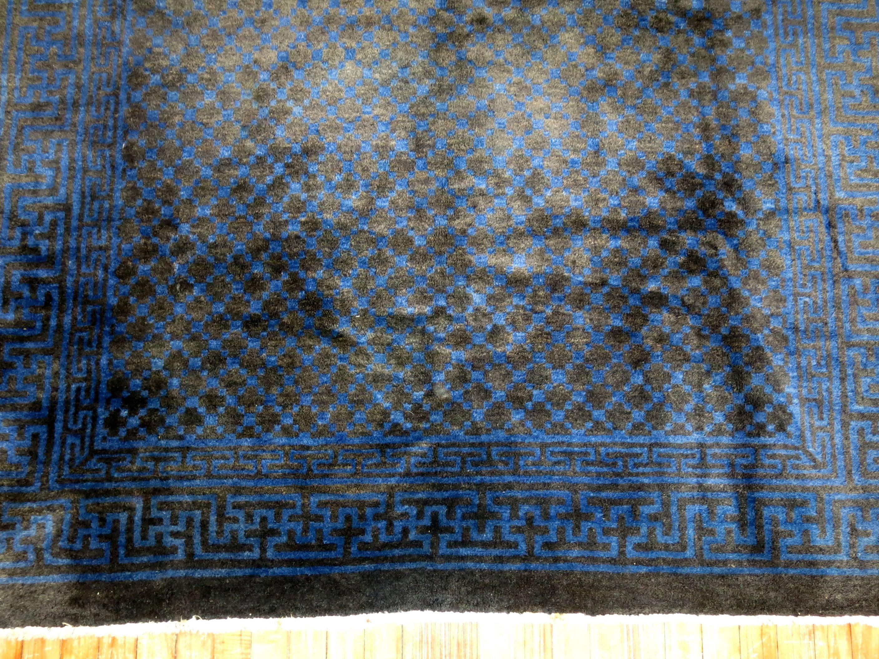 Wool Chinese Square Peking Rug For Sale