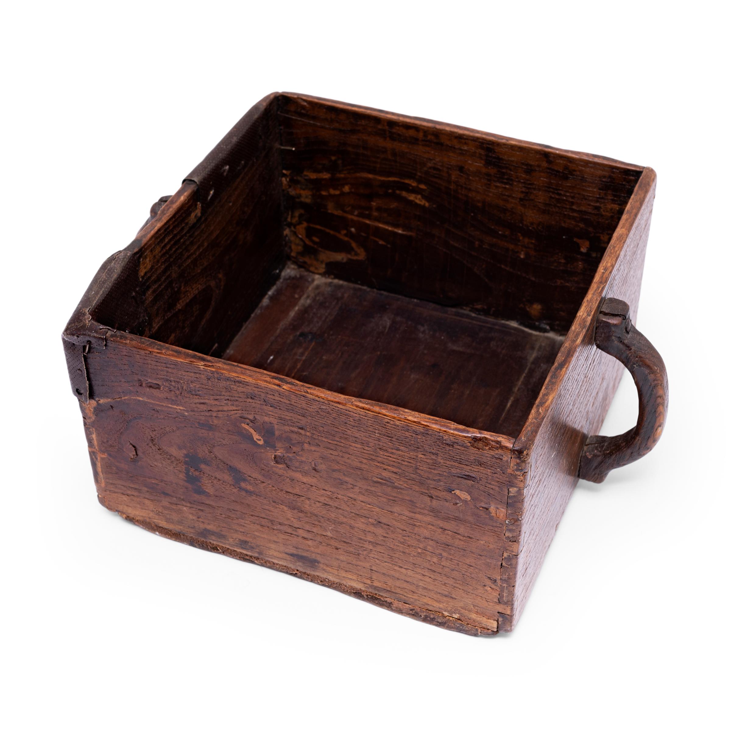 Rustic Chinese Square Rice Measure, c. 1900