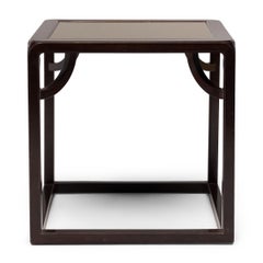 Chinese Square Side Table with Mirror Top