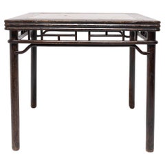 Chinese Square Table with Puddingstone Inlay, c. 1850