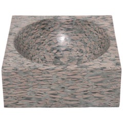 Used Chinese Squared Zhenzhu Stone Basin