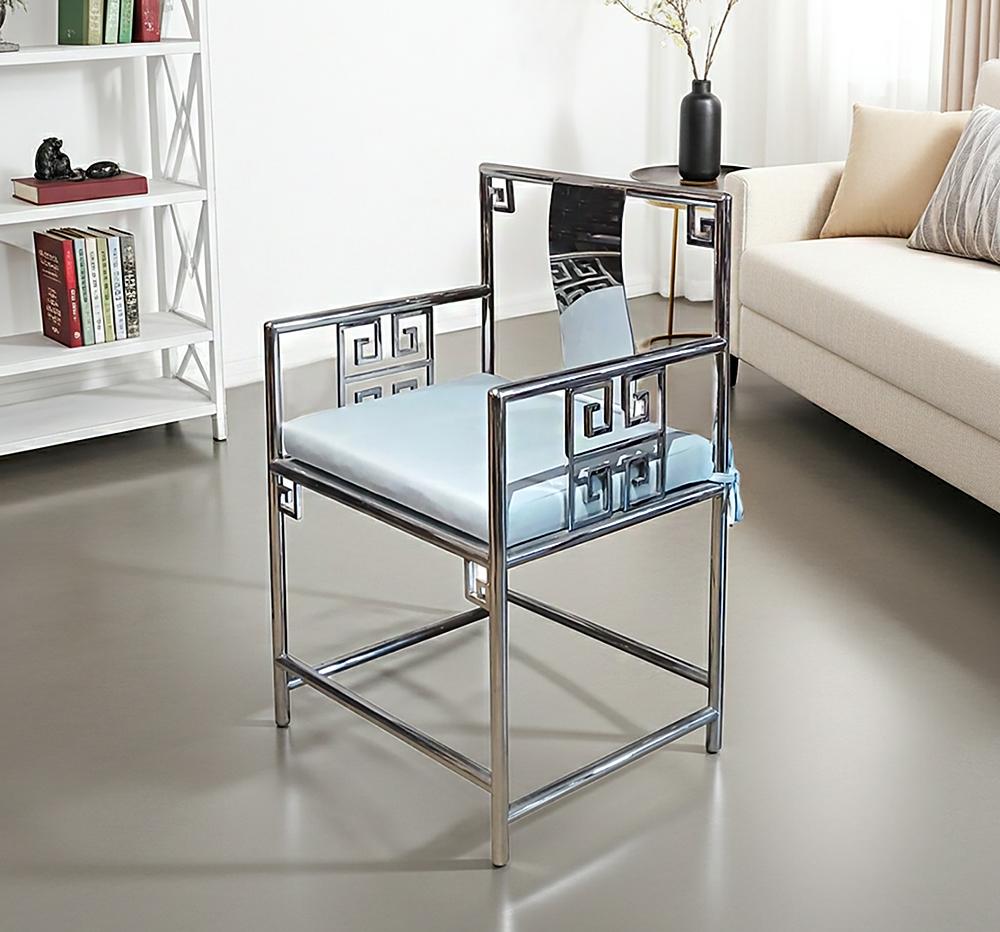 Sillones Chinos de Acero Inoxidable, Contemporáneos en venta 5