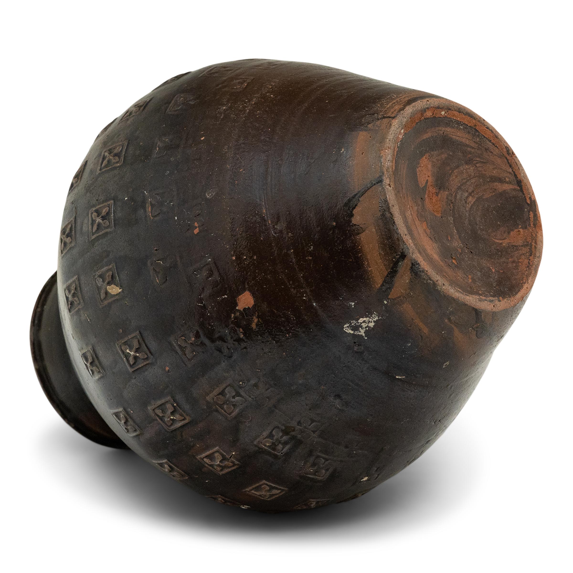 Glazed Chinese Stamped Yunnan Pot, c. 1800