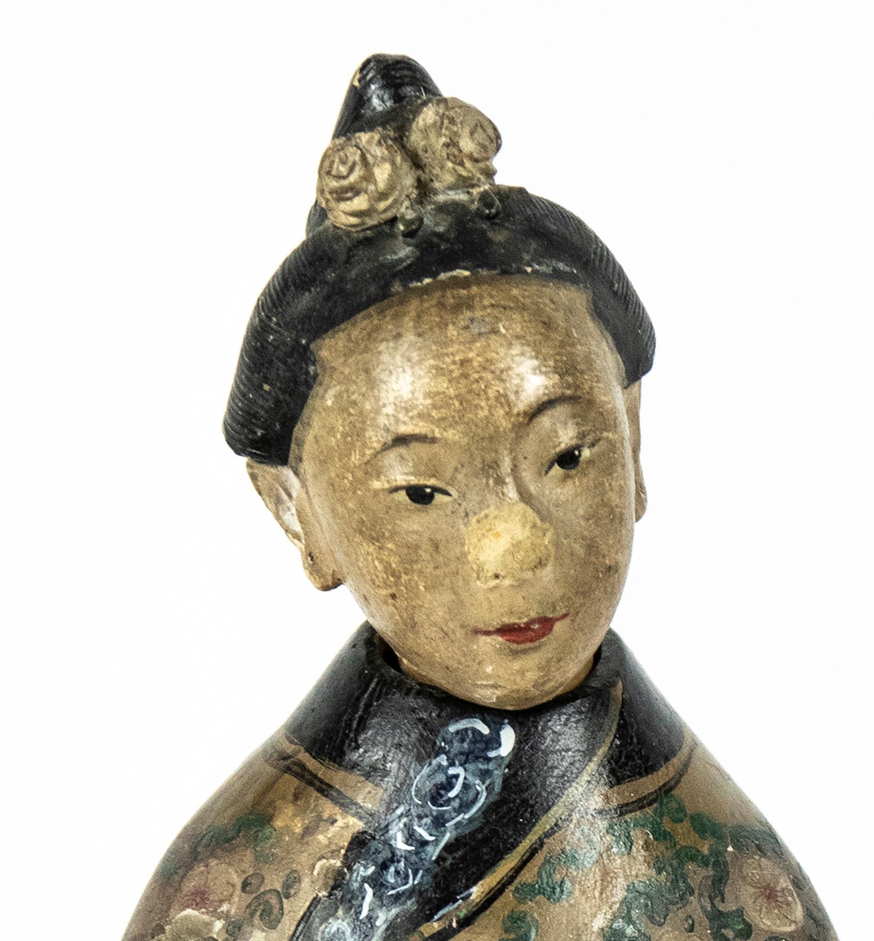 Terracotta Chinese Statuette, Early 20th Century For Sale
