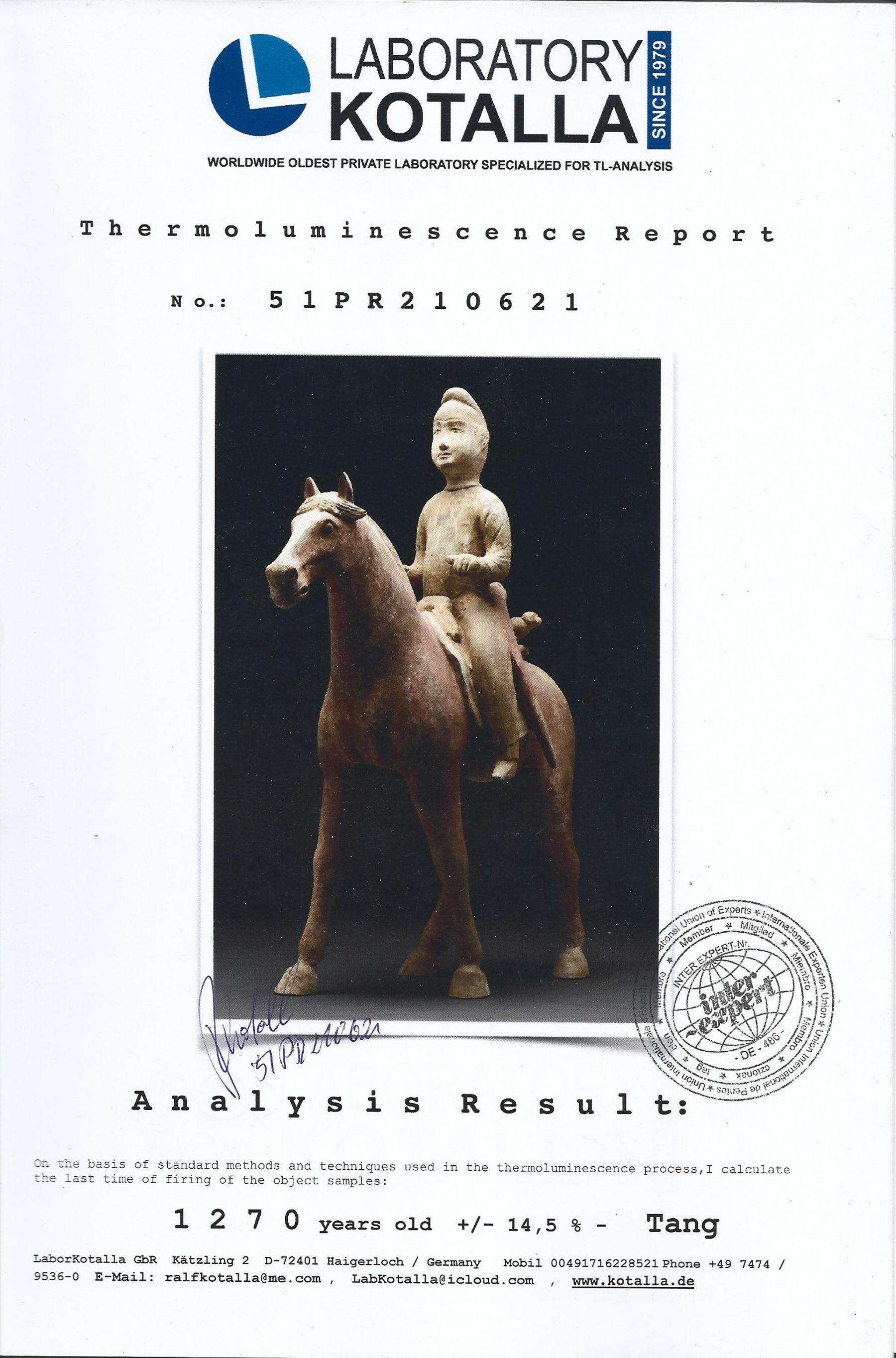 Chinese statuette of a horse with rider For Sale 2