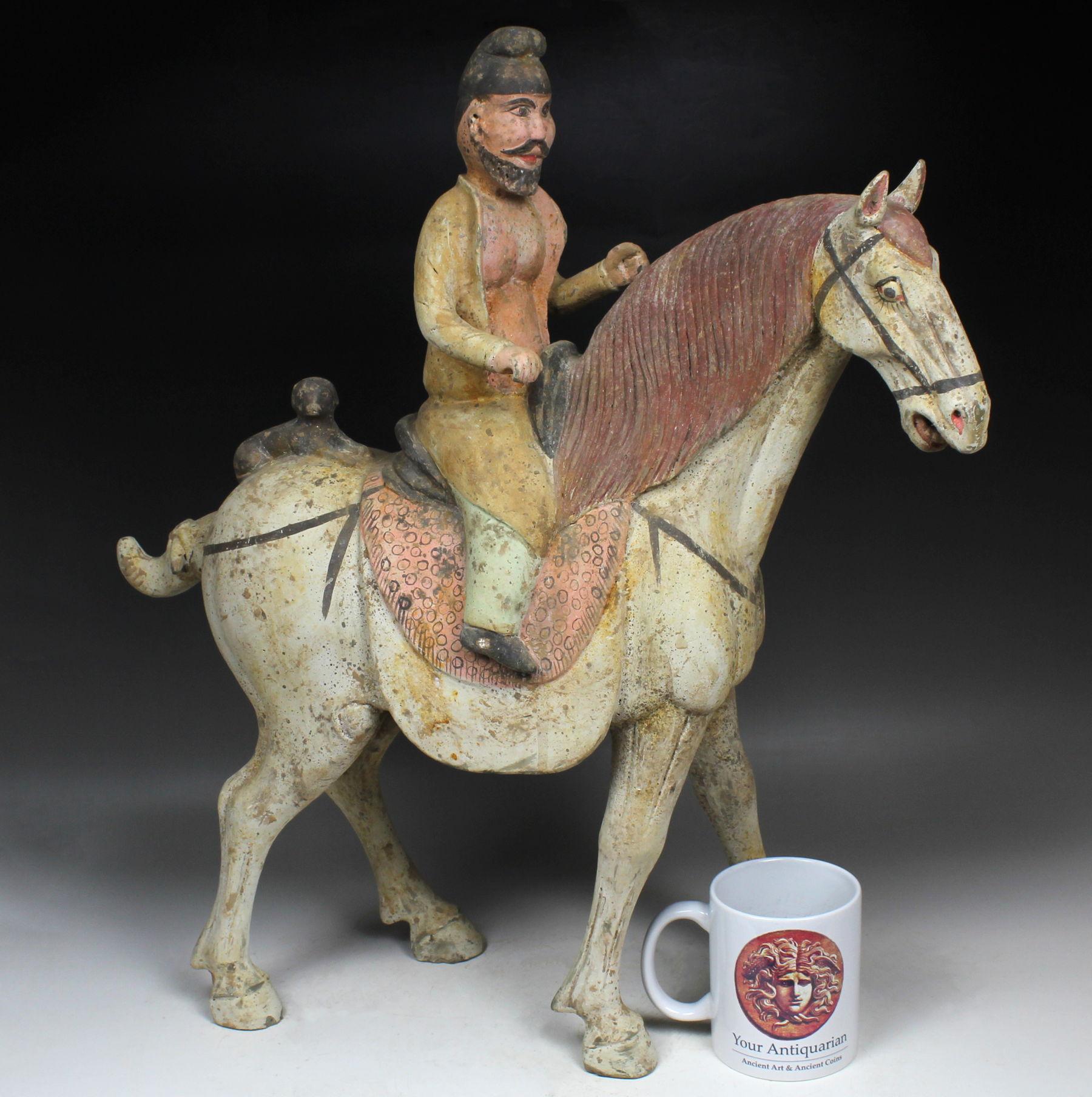 Chinese statuette of a Sogdian rider In Good Condition For Sale In EL CAMPELLO, ES