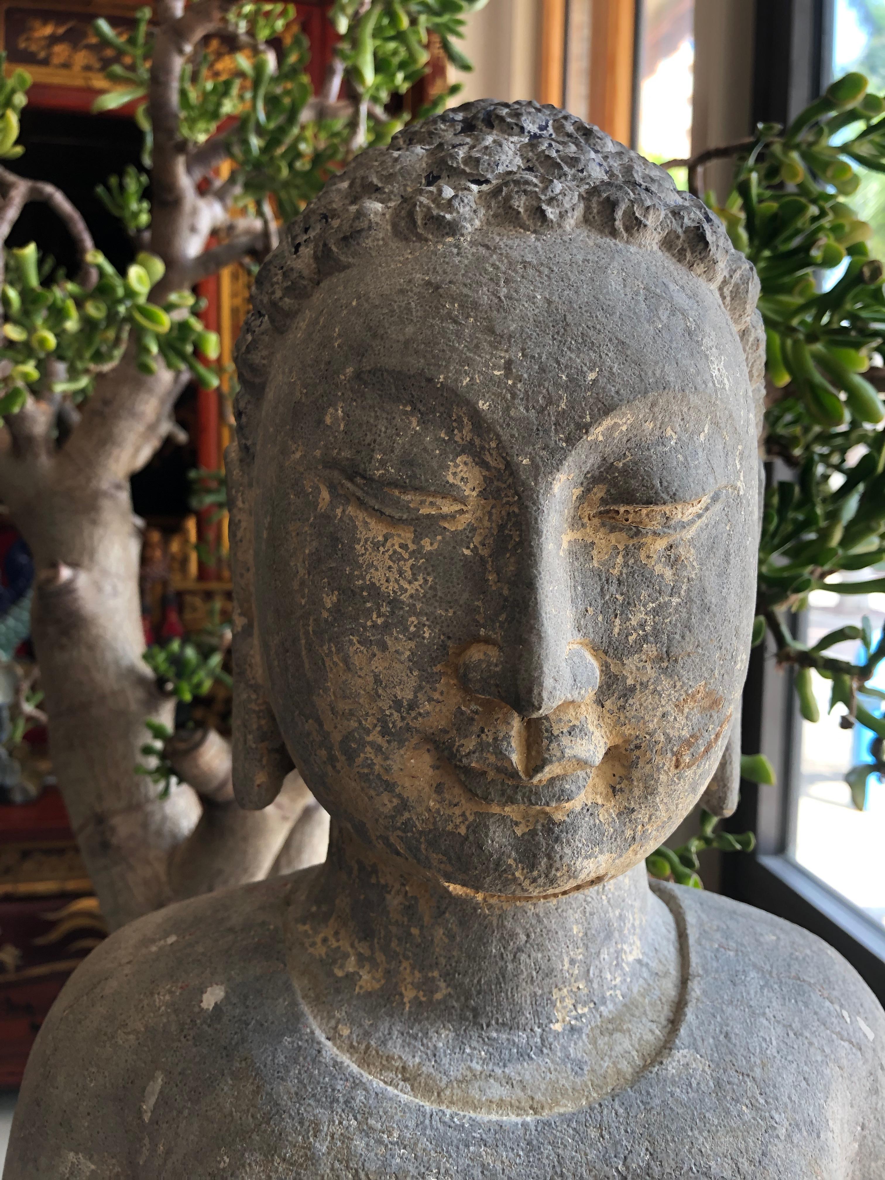 Chinese Export Chinese Stone Carved Buddha