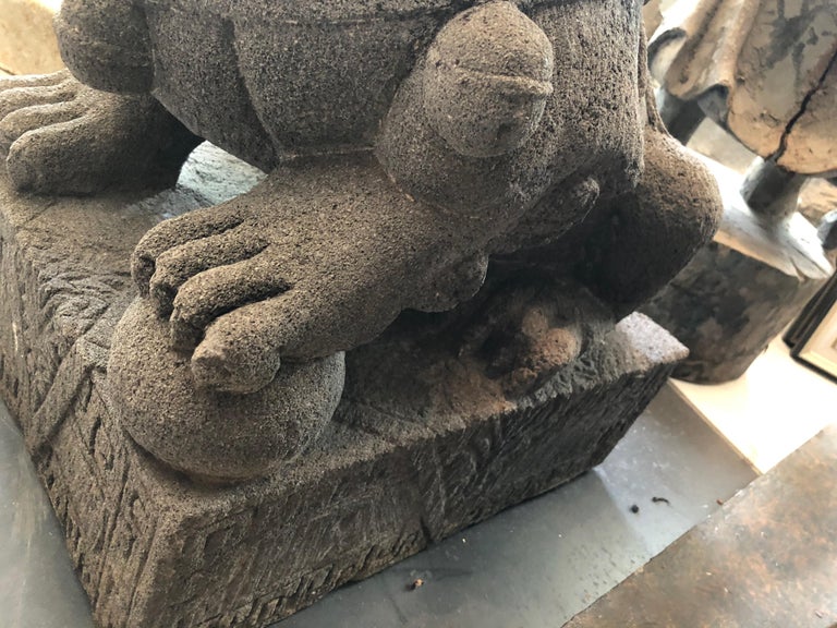 Chinese Stone Foo Guard Dog Garden Ornament For Sale at ...