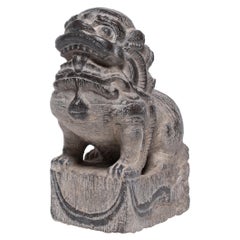 Used Chinese Stone Fu Dog Guardian Charm