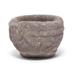 Chinese Stone Garlic Mortar, circa 1900