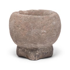 Chinese Stone Garlic Mortar, circa 1900