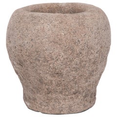 Antique Chinese Stone Garlic Mortar, circa 1900