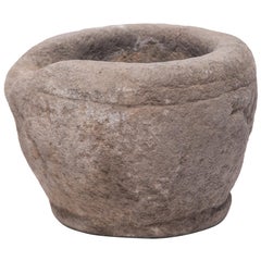 Chinese Stone Garlic Mortar, circa 1900