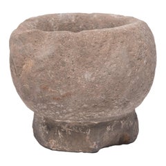 Antique Chinese Stone Garlic Mortar, circa 1900