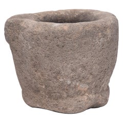 Antique Chinese Stone Garlic Mortar, circa 1900