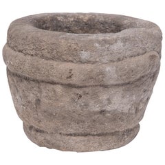 Antique Chinese Stone Garlic Mortar, circa 1900