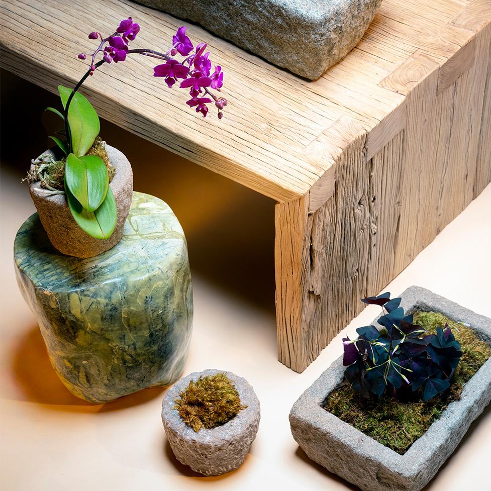 19th Century Chinese Stone Kitchen Mortar, c. 1800 For Sale