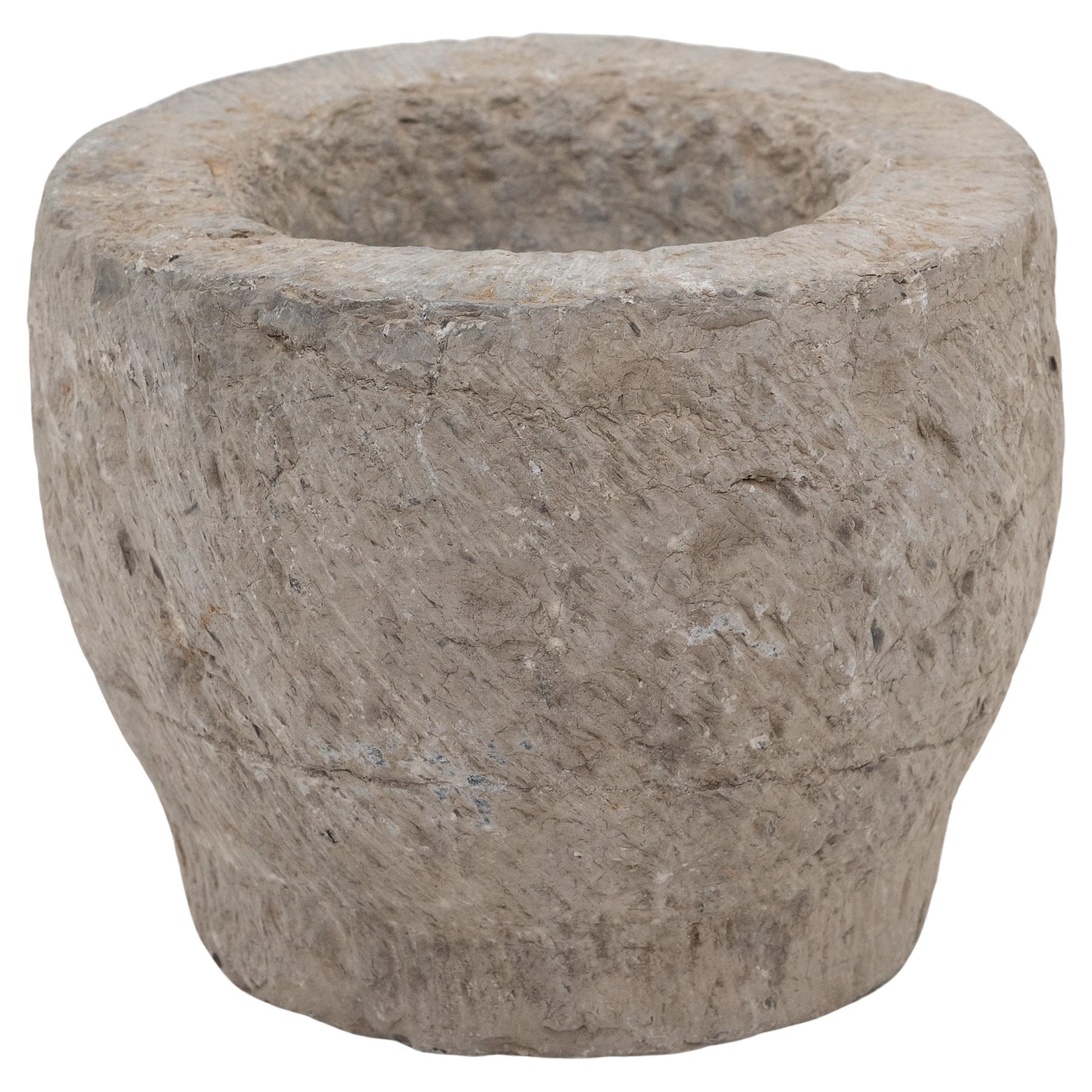 Chinese Stone Kitchen Mortar, c. 1800 For Sale