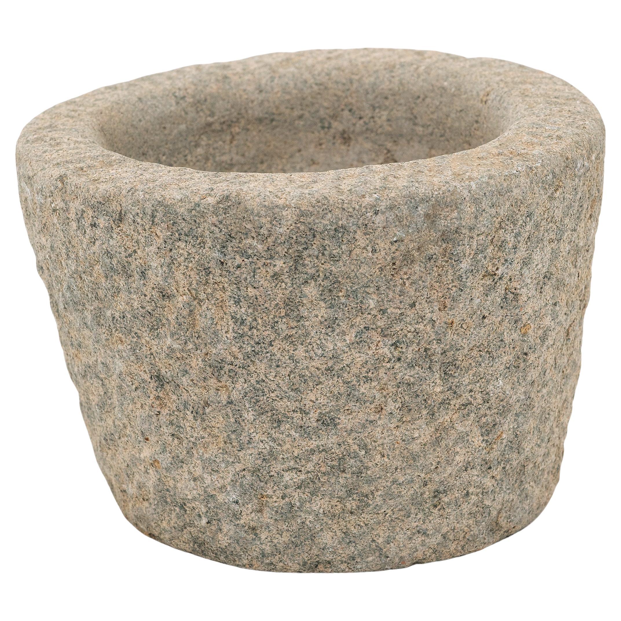 Chinese Stone Kitchen Mortar, c. 1800 For Sale