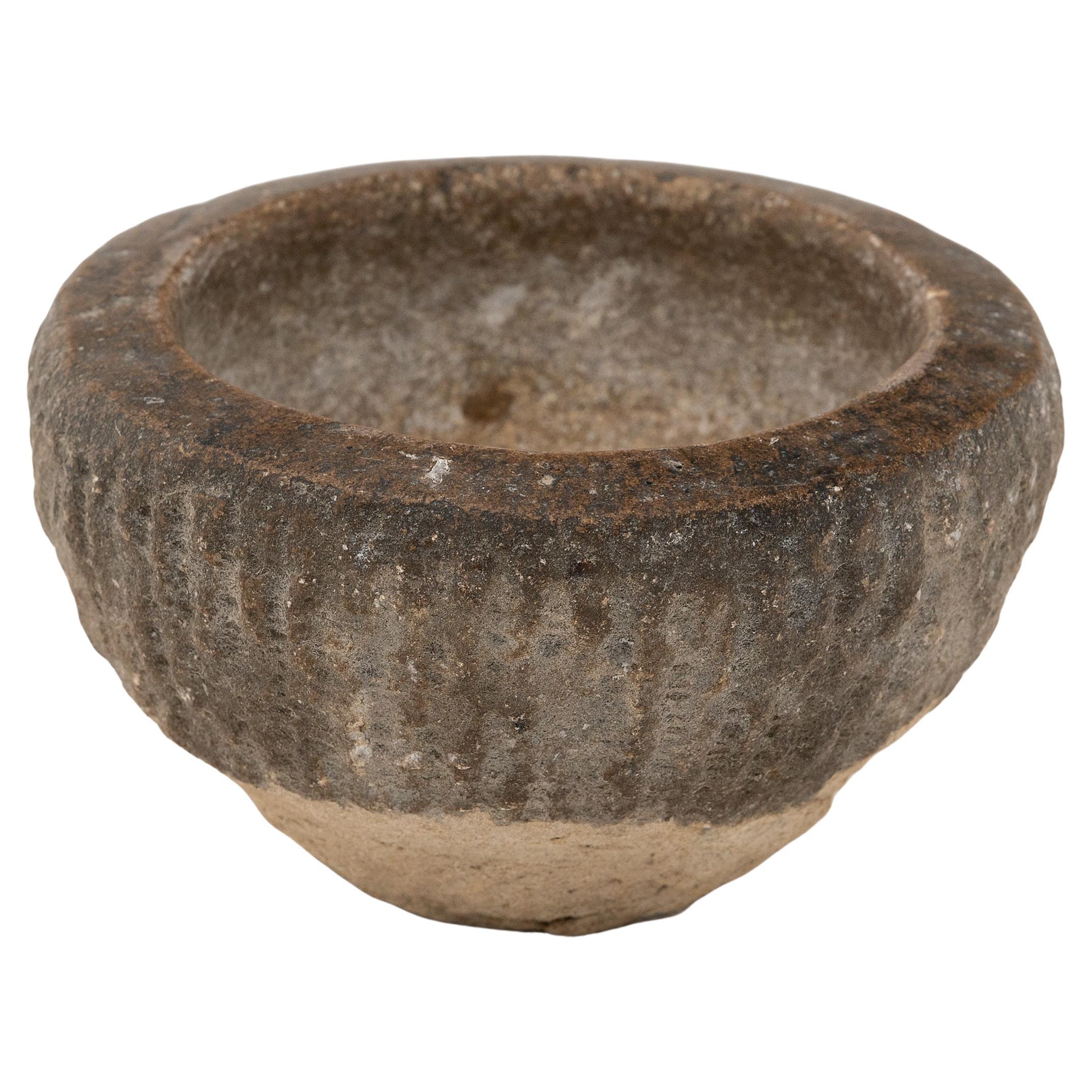 Chinese Stone Kitchen Mortar, c. 1800 For Sale