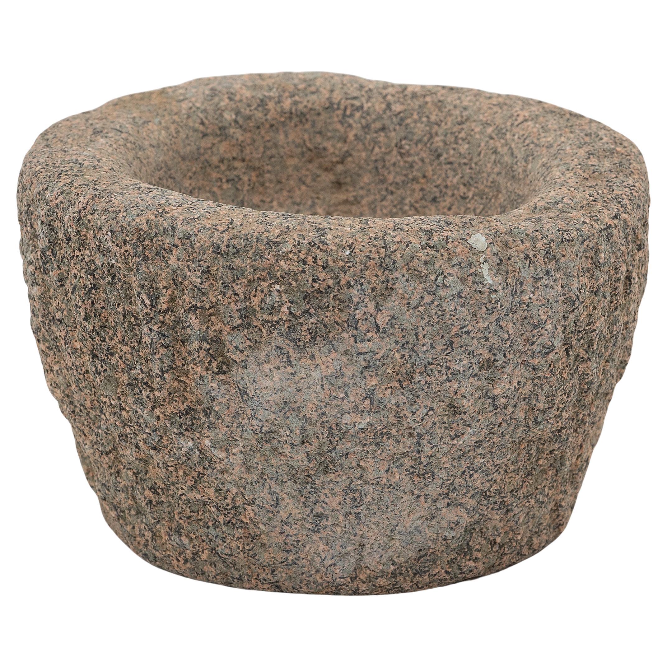 Chinese Stone Kitchen Mortar, c. 1800 For Sale