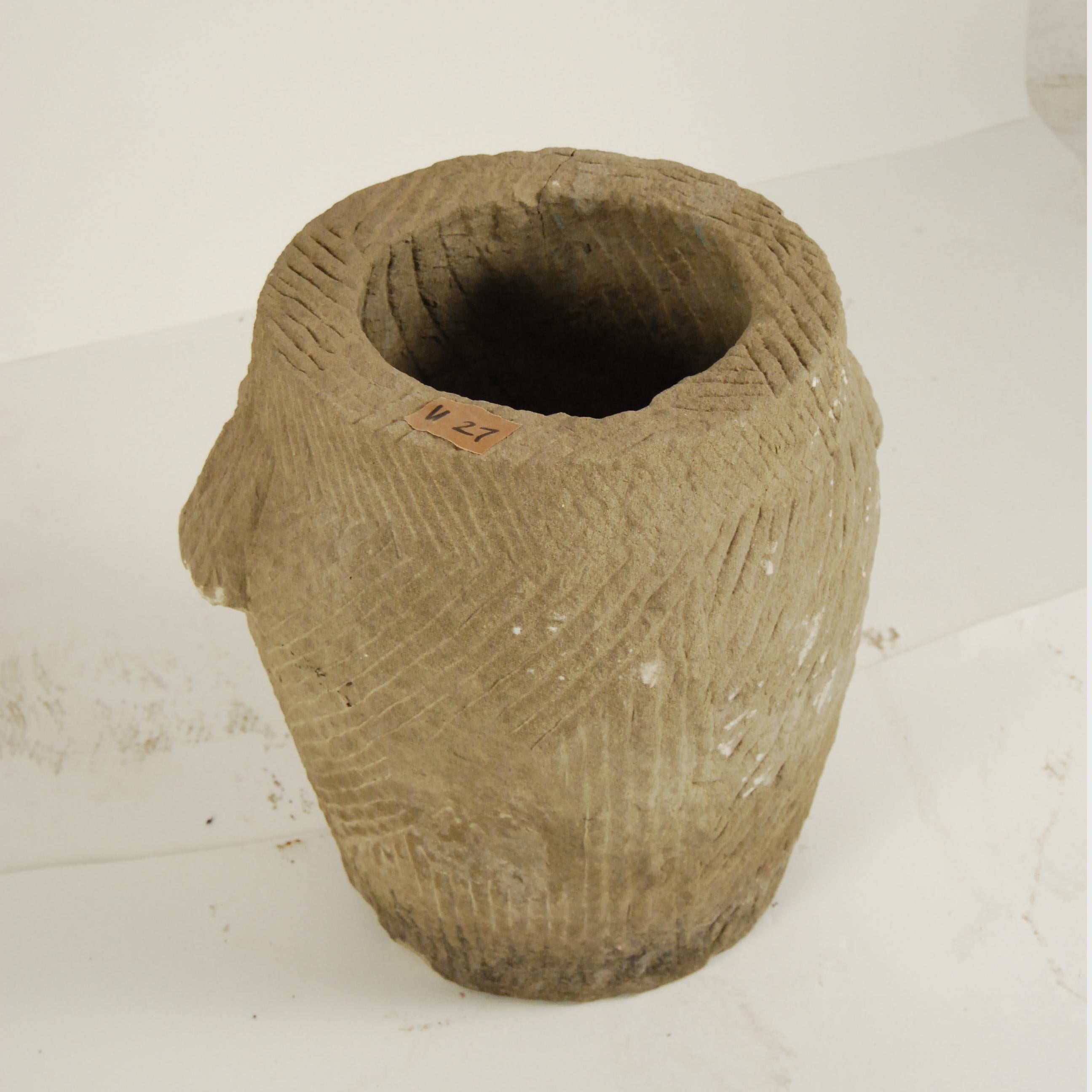 Hand-Carved Chinese Stone Mortar