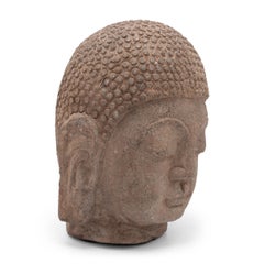 Chinese Stone Shakyamuni Buddha Head