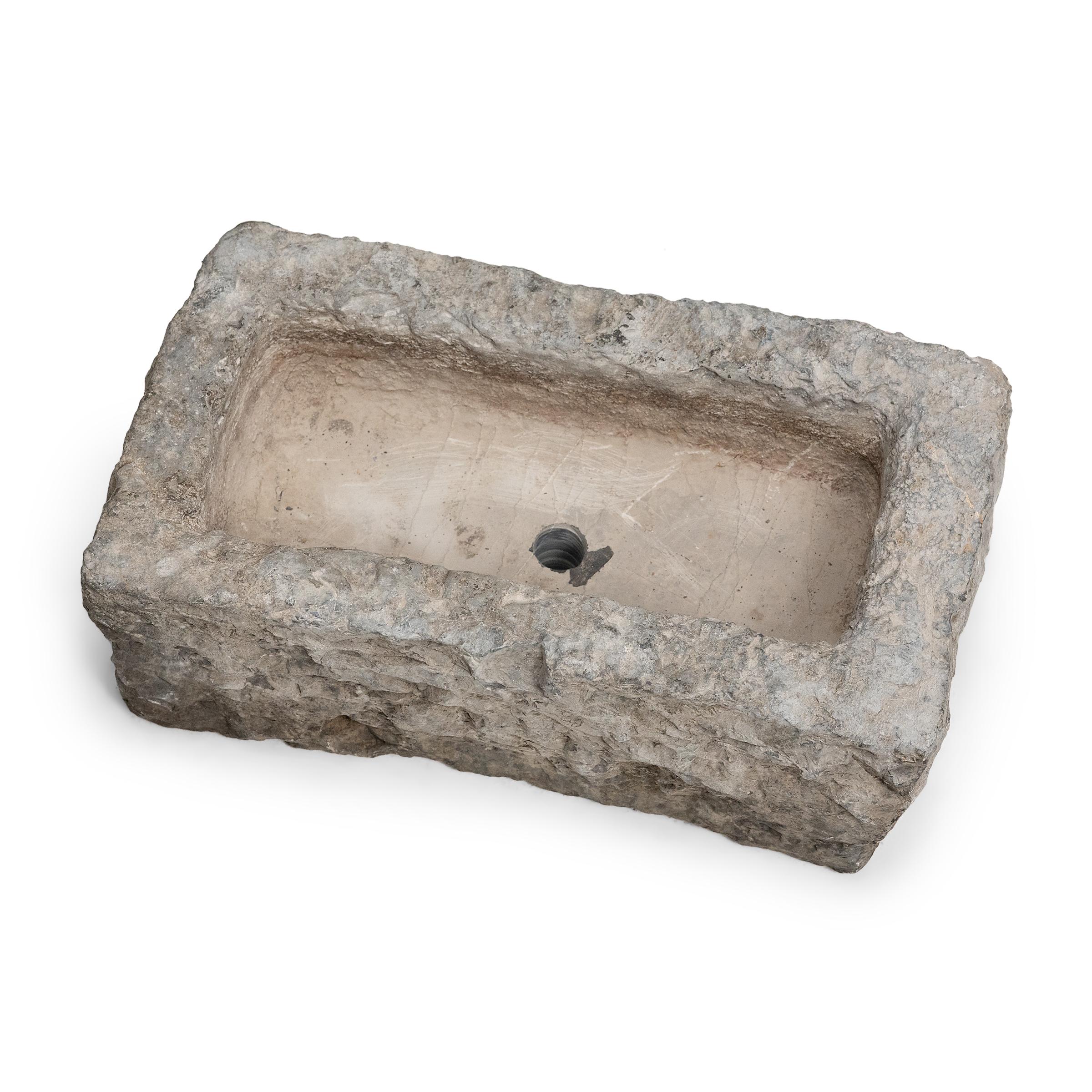 Qing Petite Chinese Stone Trough, c. 1800 For Sale