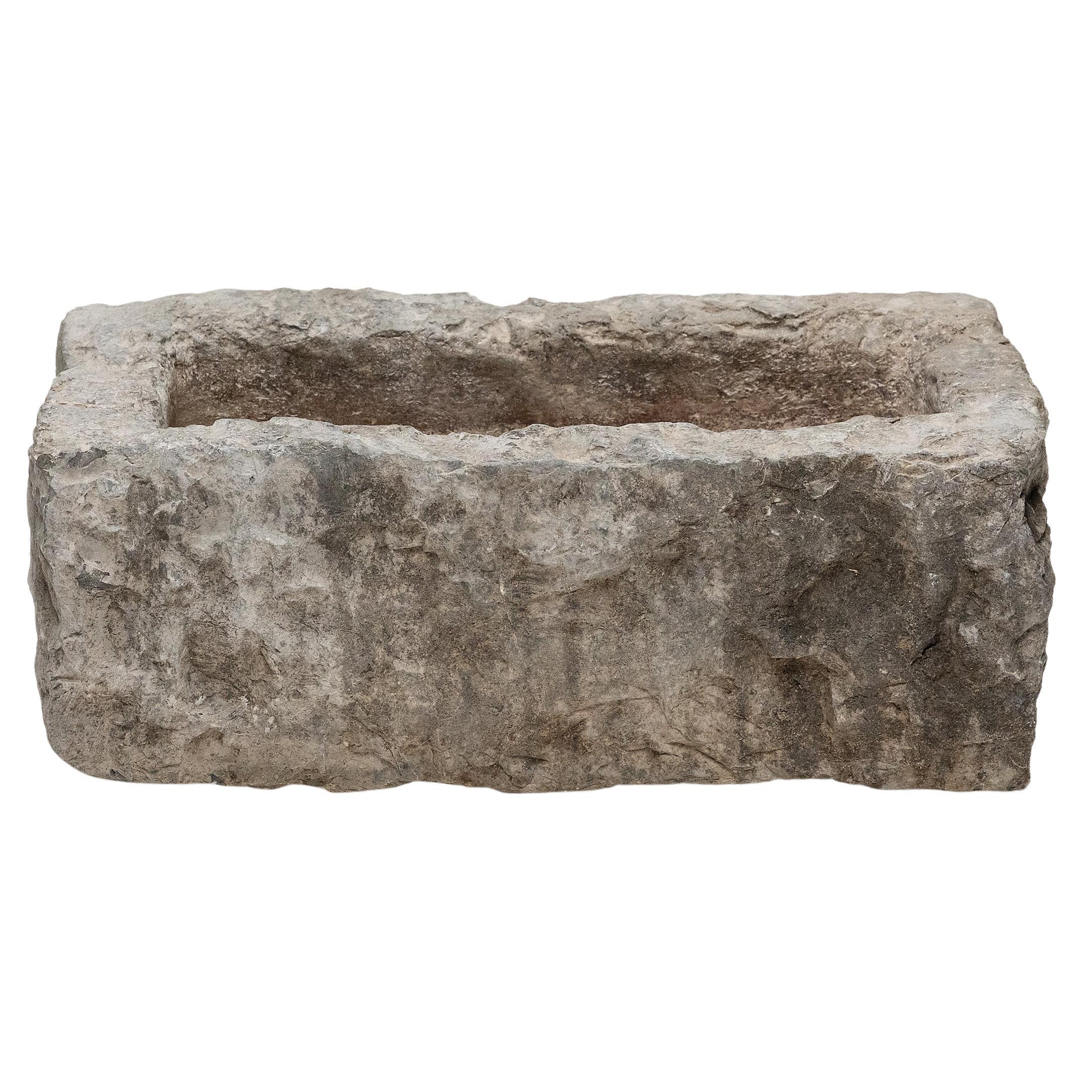 Petite Chinese Stone Trough, c. 1800 For Sale