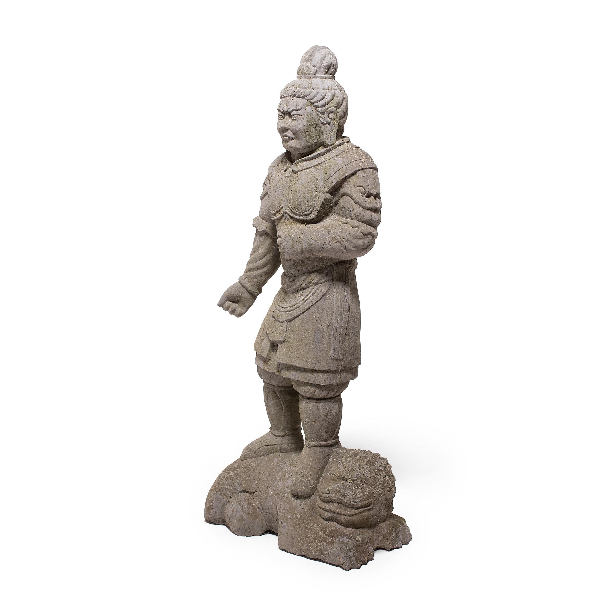 stone warrior statuette