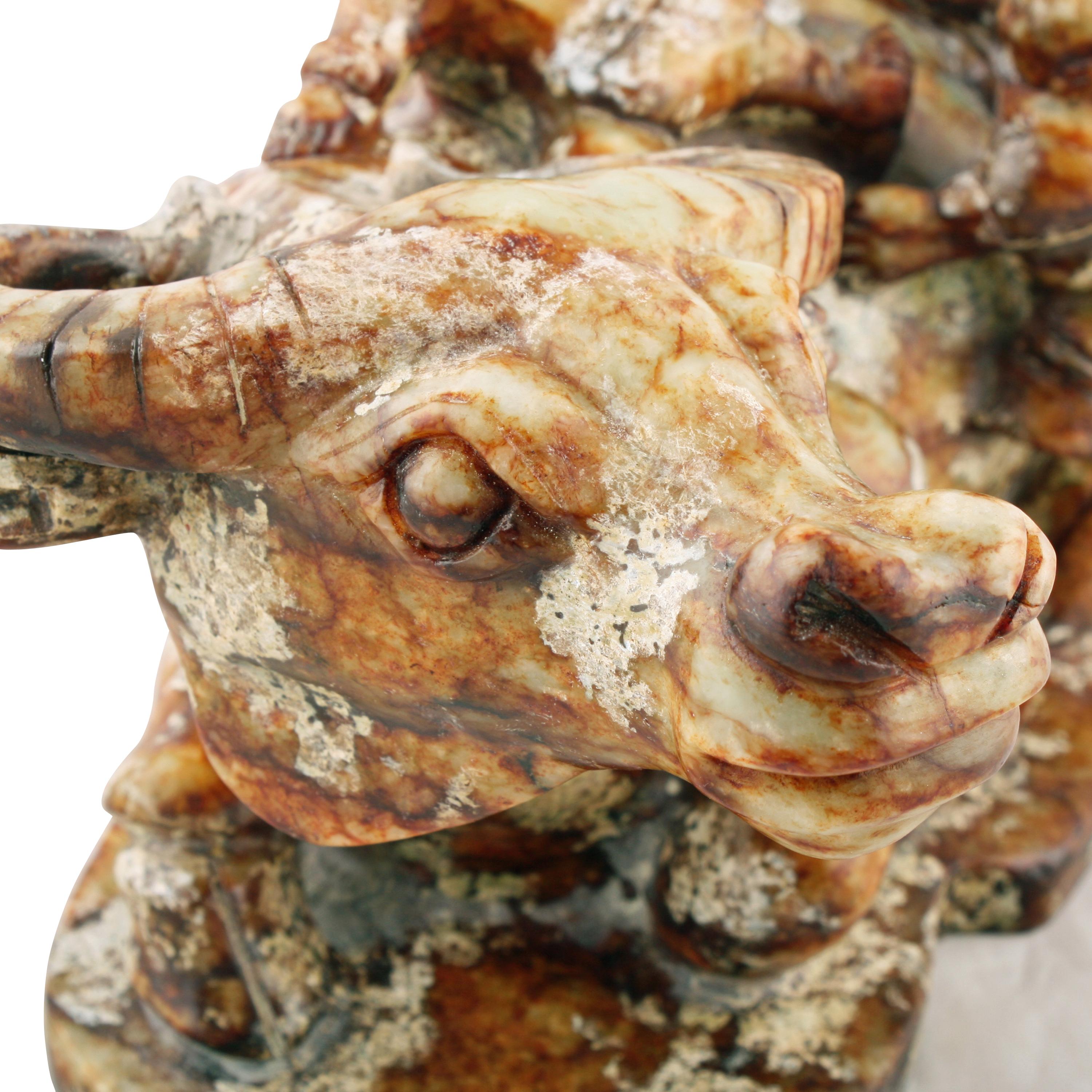 19th Century Chinese Stone Water Buffalo For Sale