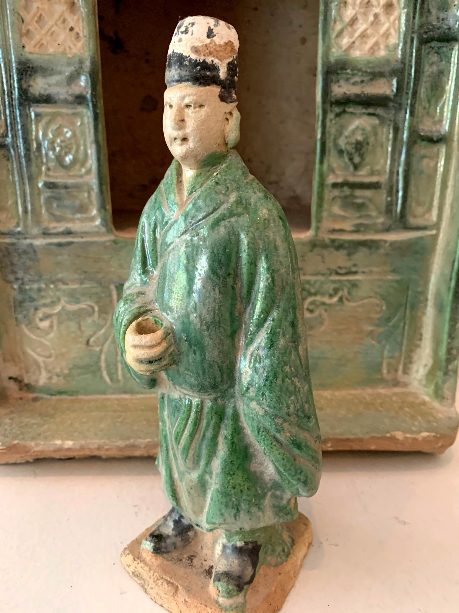 Chinese Stoneware Funeral Shrine Model and Figure Ming Dynasty For Sale 9