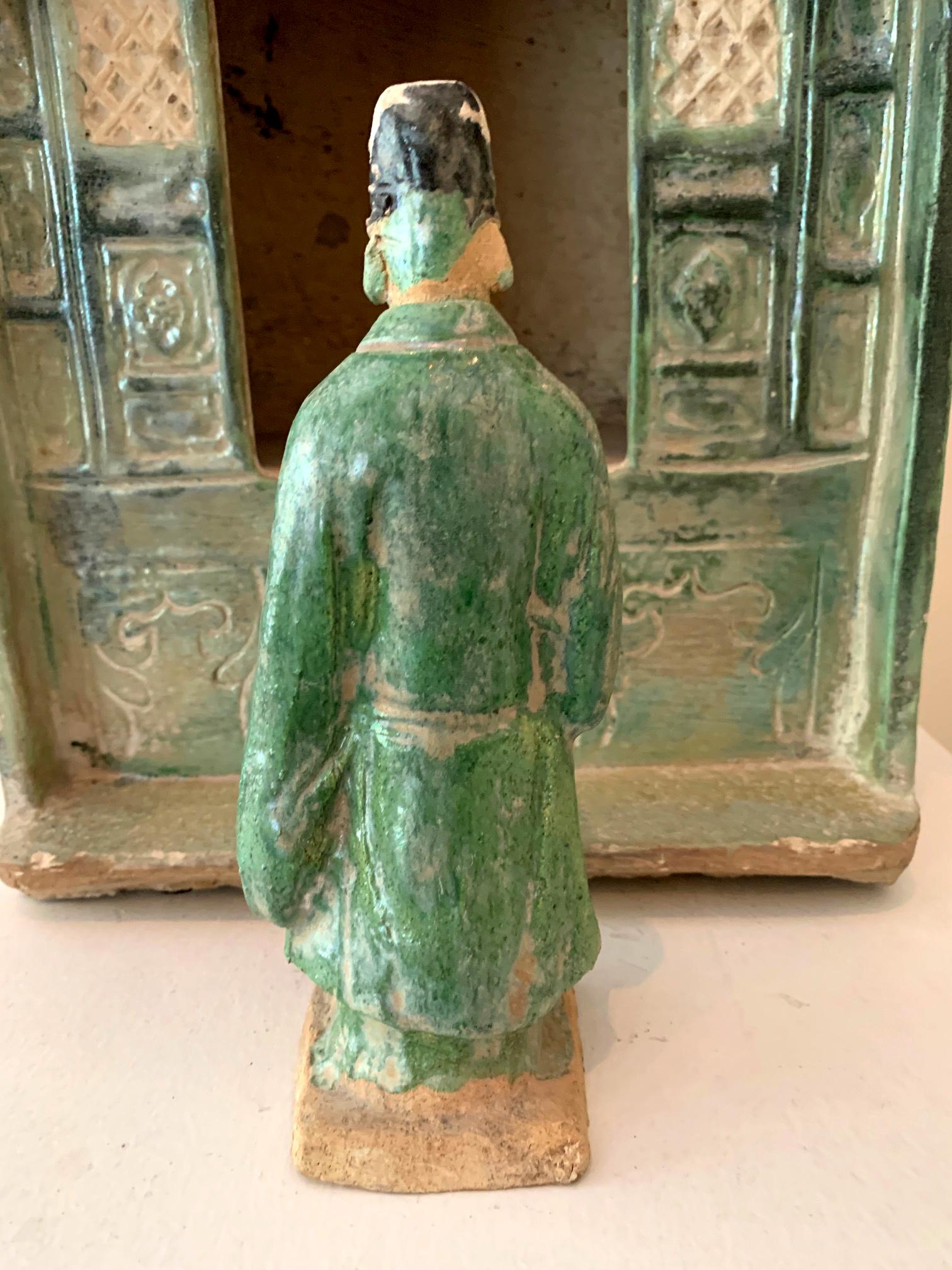 Chinese Stoneware Funeral Shrine Model and Figure Ming Dynasty For Sale 10